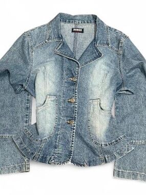 Y2K Bongo Bondage Faded Denim Jacket